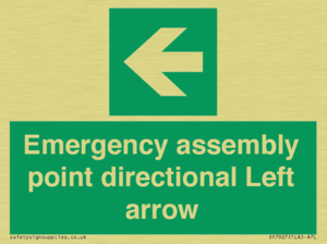SY7927: Emergency assembly point directional Left arrow