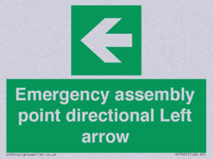SY7927: Emergency assembly point directional Left arrow