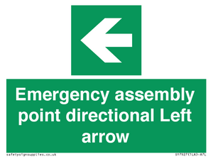 SY7927: Emergency assembly point directional Left arrow