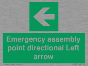 SY7927: Emergency assembly point directional Left arrow