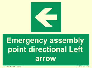 SY7927: Emergency assembly point directional Left arrow