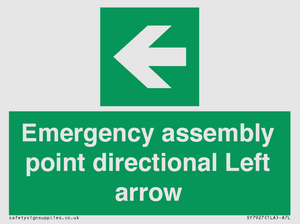 SY7927: Emergency assembly point directional Left arrow
