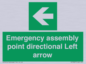 SY7927: Emergency assembly point directional Left arrow