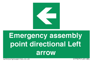 SY7927: Emergency assembly point directional Left arrow