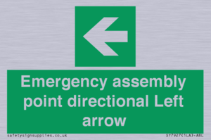 SY7927: Emergency assembly point directional Left arrow