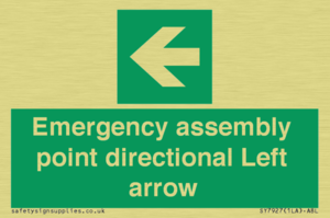 SY7927: Emergency assembly point directional Left arrow