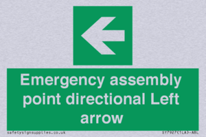 SY7927: Emergency assembly point directional Left arrow