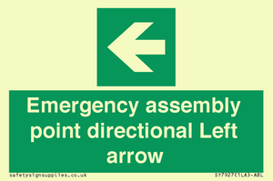 SY7927: Emergency assembly point directional Left arrow