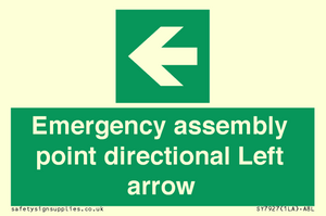 SY7927: Emergency assembly point directional Left arrow
