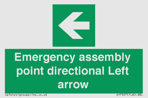 SY7927: Emergency assembly point directional Left arrow