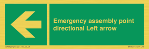 SY7927: Emergency assembly point directional Left arrow