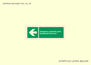 SY7927: Emergency assembly point directional Left arrow