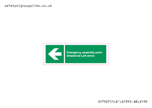 SY7927: Emergency assembly point directional Left arrow