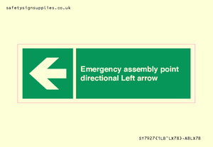 SY7927: Emergency assembly point directional Left arrow
