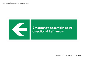 SY7927: Emergency assembly point directional Left arrow