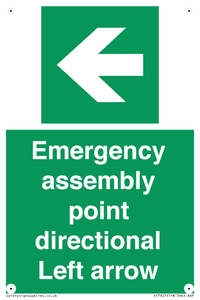 SY7927: Emergency assembly point directional Left arrow