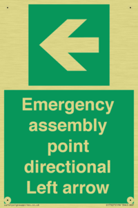 SY7927: Emergency assembly point directional Left arrow