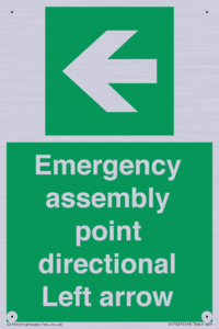 SY7927: Emergency assembly point directional Left arrow