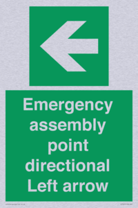SY7927: Emergency assembly point directional Left arrow