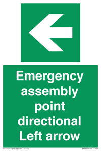 SY7927: Emergency assembly point directional Left arrow