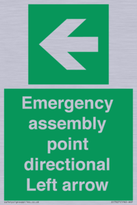 SY7927: Emergency assembly point directional Left arrow