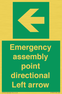 SY7927: Emergency assembly point directional Left arrow