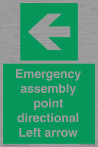 SY7927: Emergency assembly point directional Left arrow