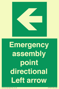 SY7927: Emergency assembly point directional Left arrow