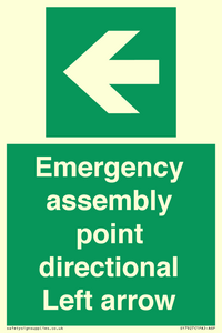 SY7927: Emergency assembly point directional Left arrow