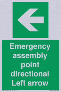SY7927: Emergency assembly point directional Left arrow
