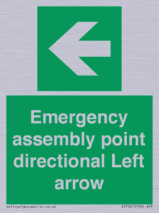 SY7927: Emergency assembly point directional Left arrow