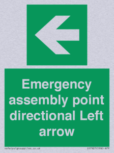 SY7927: Emergency assembly point directional Left arrow
