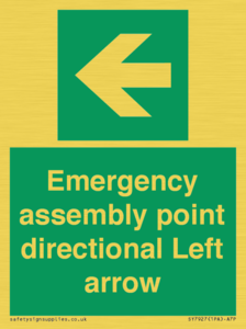 SY7927: Emergency assembly point directional Left arrow