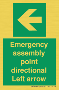 SY7927: Emergency assembly point directional Left arrow