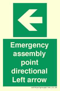 SY7927: Emergency assembly point directional Left arrow