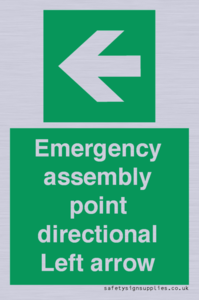 SY7927: Emergency assembly point directional Left arrow