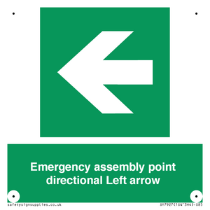 SY7927: Emergency assembly point directional Left arrow