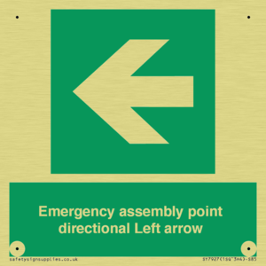 SY7927: Emergency assembly point directional Left arrow
