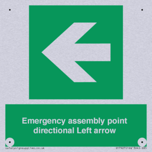 SY7927: Emergency assembly point directional Left arrow