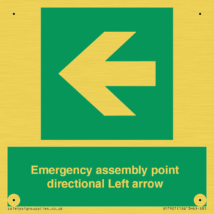 SY7927: Emergency assembly point directional Left arrow