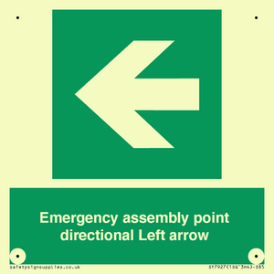 SY7927: Emergency assembly point directional Left arrow