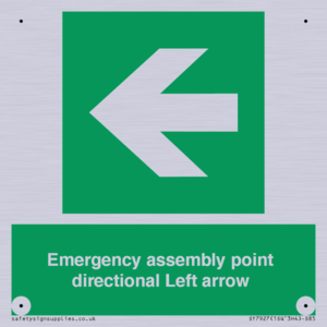 SY7927: Emergency assembly point directional Left arrow