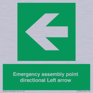 SY7927: Emergency assembly point directional Left arrow