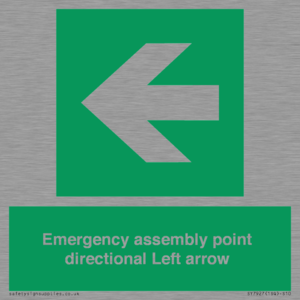 SY7927: Emergency assembly point directional Left arrow