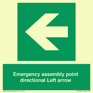 SY7927: Emergency assembly point directional Left arrow