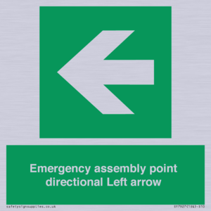 SY7927: Emergency assembly point directional Left arrow
