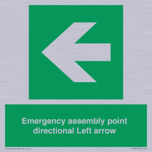 SY7927: Emergency assembly point directional Left arrow