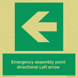 SY7927: Emergency assembly point directional Left arrow