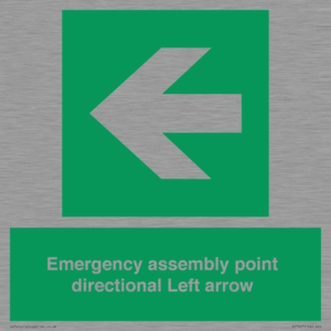 SY7927: Emergency assembly point directional Left arrow