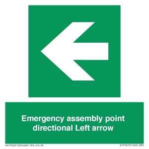 SY7927: Emergency assembly point directional Left arrow